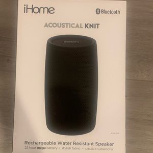 iHome Acoustical Knit Rechargeable Water Resistant Bluetooth Speaker